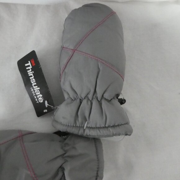 JOE FRESH TODDLER | 4-5 youth | 3M Thinsulate 40g Grey Mittens | NWT - Picture 6 of 7